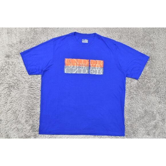 Under Armour Loose Heatgear Men's 2XL Blue Polyester T-Shirt Short Sleeve Solid - Picture 2 of 10